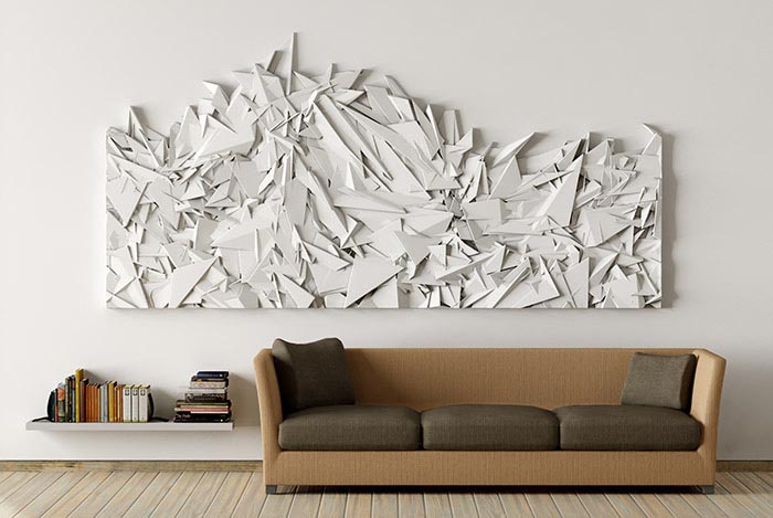 Wood and Mirror Geometric 3D Wall Art {Reality Daydream}